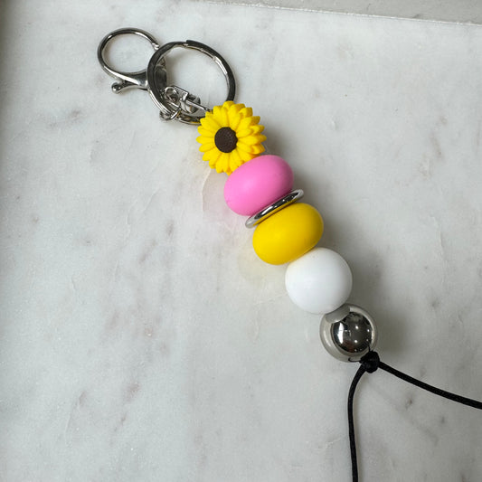 Daisy Yellow Keyring