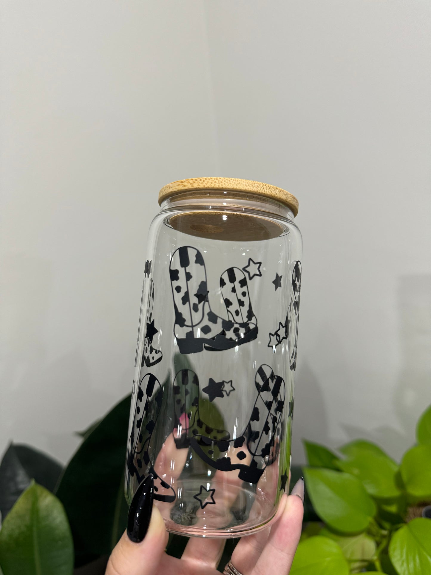 Cowboy Boots Glass Tumbler