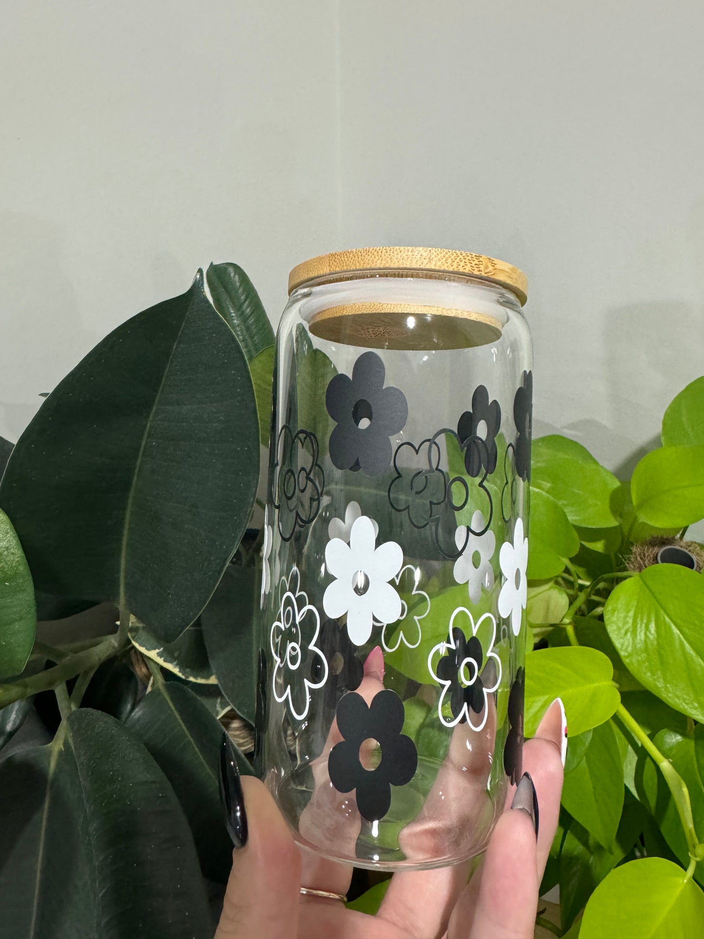 Flower Power Glass Tumbler