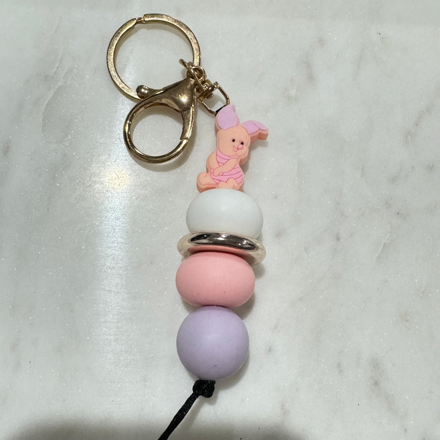 Pink Pig Keyring