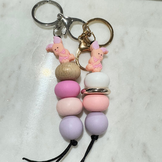 Pink Pig Keyring