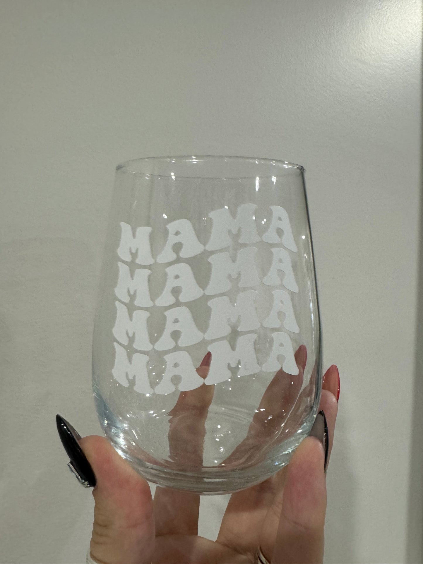 MAMA Stemless Wine Glass
